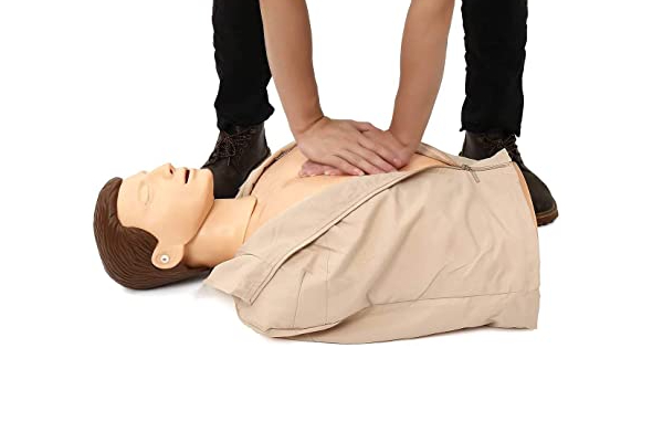 CPR training on a mannequin